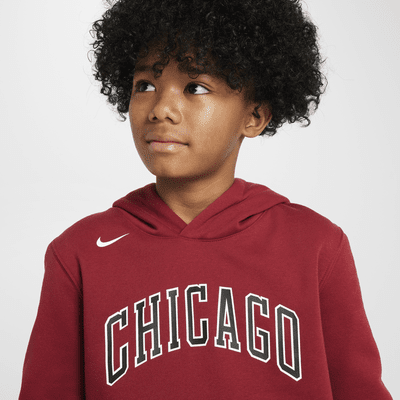 Chicago Bulls City Edition Older Kids' Nike NBA Fleece Pullover Hoodie