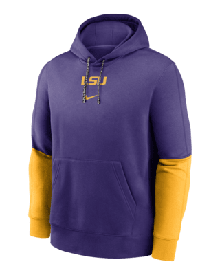 Мужское худи LSU Tigers Sideline Team Issue Club Nike College Pullover Hoodie