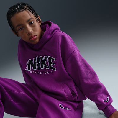 Sudadera con gorro sin cierre de tejido Fleece para niños talla grande Nike Culture of Basketball