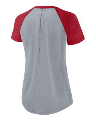 Women's Red St. Louis Cardinals Plus Size Raglan T-Shirt