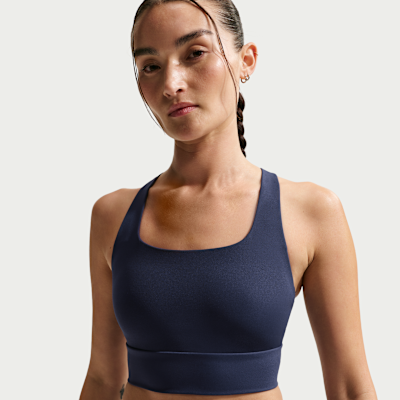 Bra deportivo de baja sujeción de líneas largas con almohadillas para mujer Nike Zenvy