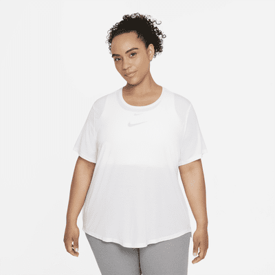 Nike Dri-FIT UV One Luxe Women's Standard Fit Short-Sleeve Top (Plus ...