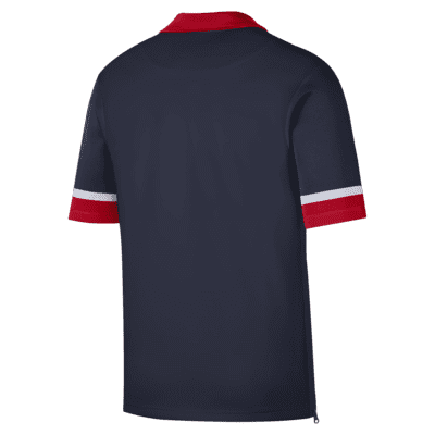 Chamarra de manga corta Nike Dri-FIT de la NBA para hombre Philadelphia 76ers Showtime City Edition
