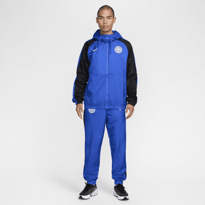 Vævet Inter Milan Home Nike Football-tracksuit med hætte til mænd