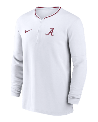 Мужские  Alabama Crimson Tide Sideline Coach Nike Dri-FIT College 1/2-Zip Long-Sleeve Top