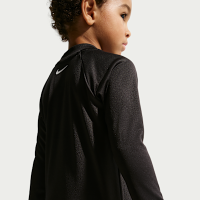 Playera de manga larga para niños talla pequeña Nike Swim Hydroguard