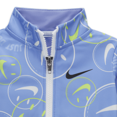 Conjunto de entrenamiento para bebé Nike Smiley Swoosh Printed Tricot Set