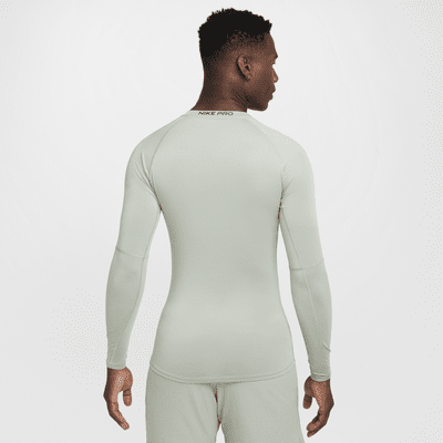 Tætsiddende Nike Pro Dri-FIT-fitnessoverdel med lange ærmer til mænd