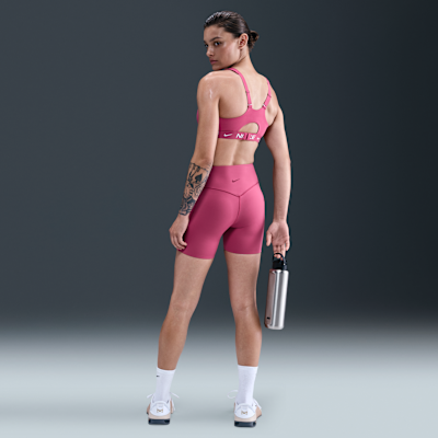 Shorts de ciclismo de tiro alto de 13 cm sin costura frontal para mujer Nike Universa