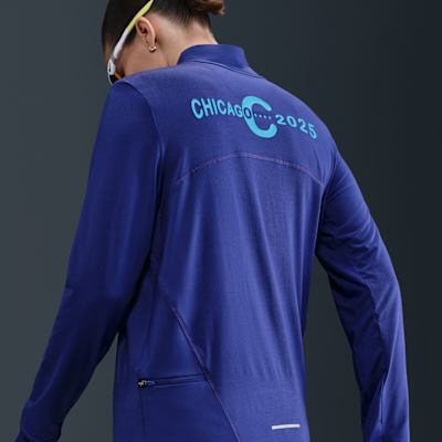 Playera de correr Dri-FIT de cierre 1/4 para mujer Nike Element