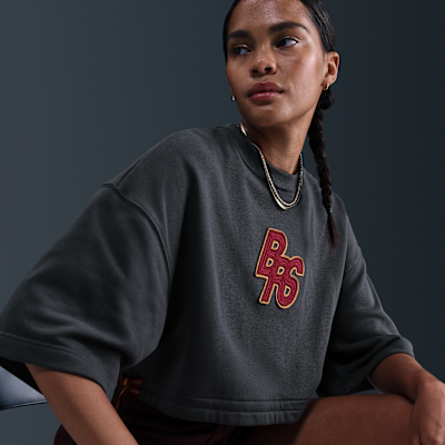 Nike Sportswear Phoenix Fleece Women's Short-Sleeve Cropped French Terry Top