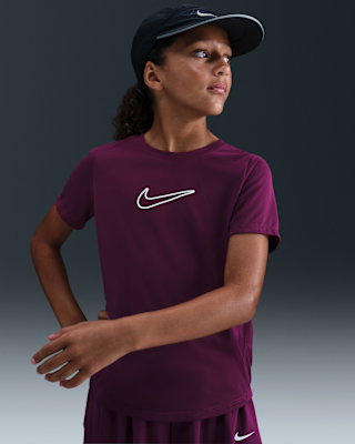 Детские шорты Nike One Fitted Big Kids' (Girls') Dri-FIT Short-Sleeve Top
