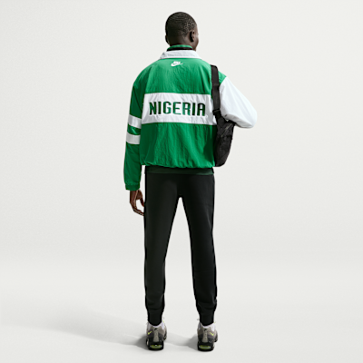 Veste de survêtement Replica Nike Football Nigeria 1996 réédition pour homme