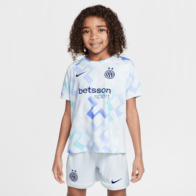 Segunda equipación Stadium Inter de Milán 2025/26 Equipación de tres piezas Replica Nike Football - Niño/a pequeño/a