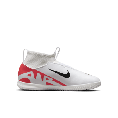 Tacos de fútbol de corte high para cancha cubierta para niños de preescolar y grandes Nike Jr. Mercurial Superfly 9 Academy