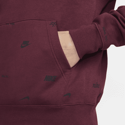 ナイキ クラブ フリース メンズ オールオーバー プリント プルオーバー パーカー