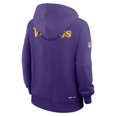 Minnesota Vikings Sideline Women's Nike Dri-FIT NFL Pullover Hoodie