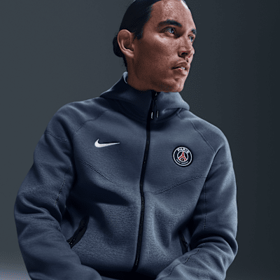 Paris Saint-Germain Tech Windrunner Men's Nike Soccer Fleece Full-Zip Hoodie