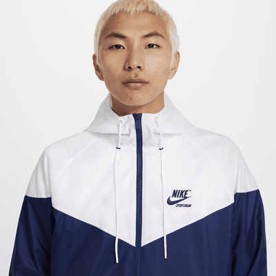 เสื้อแจ็คเก็ตมีซับในผู้ชายแบบทอ Nike Windrunner