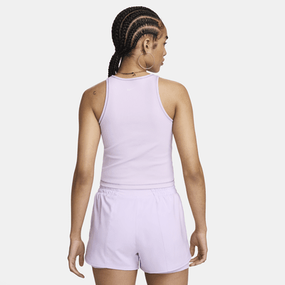 Nike One Fitted Dri-FIT geribde tanktop voor dames