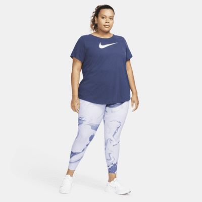 Nike One Luxe Women's Mid-Rise 7/8 Marbled Leggings (Plus Size)
