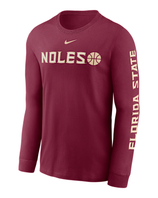 Мужская футболка Florida State Basketball Icon Nike College Long-Sleeve для баскетбола