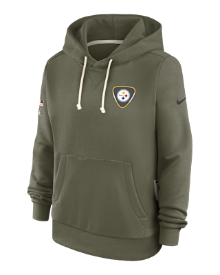 Женское худи Pittsburgh Steelers Salute to Service Sideline Nike Dri-FIT NFL Pullover Hoodie