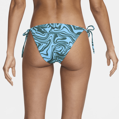 Prenda inferior de bikini con correas para mujer Nike Swim Swirl