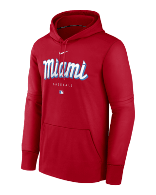 Nike Dri-FIT Early Work (MLB Miami Marlins) Men's Pullover Hoodie.