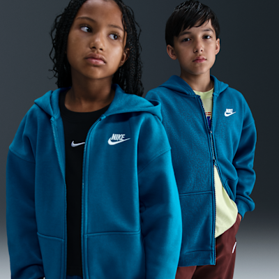 Nike Sportswear Club Fleece Big Kids' Oversized Full-Zip Hoodie