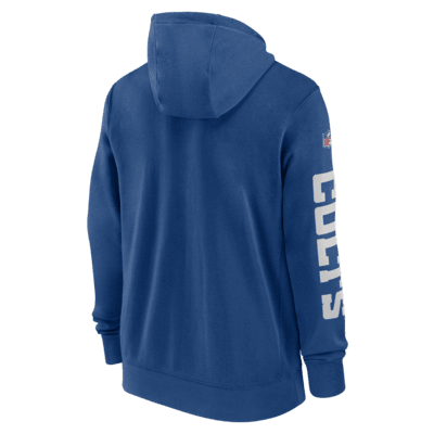 Indianapolis Colts Sideline Team Issue Club Men's Nike Full Zip Hoodie