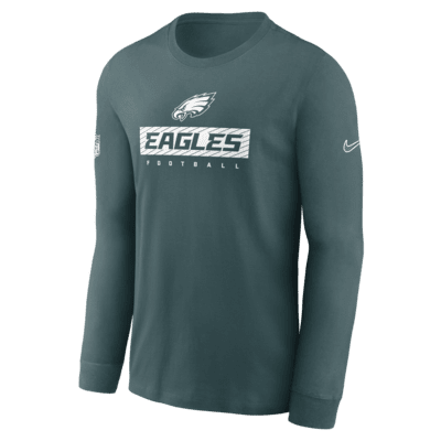 Philadelphia Eagles Sideline Team Issue Men's Nike Dri-FIT NFL Long-Sleeve T-Shirt