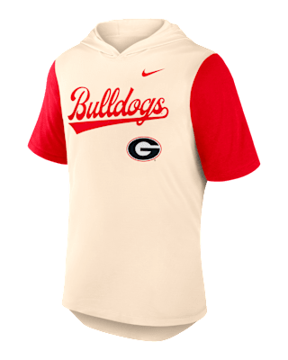 Мужская футболка Georgia Bulldogs Baseball Script Nike Dri-FIT College Hooded