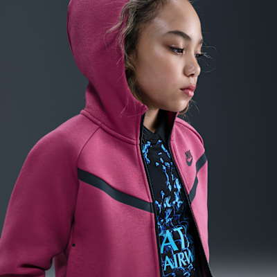 Sweat à capuche et zip Nike Sportswear Tech Fleece pour fille
