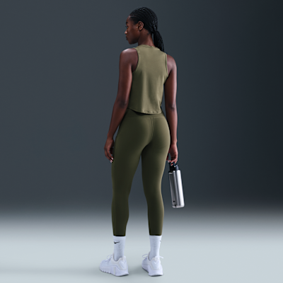 Nike One 7/8-Leggings mit hohem Bund und Taschen für Damen
