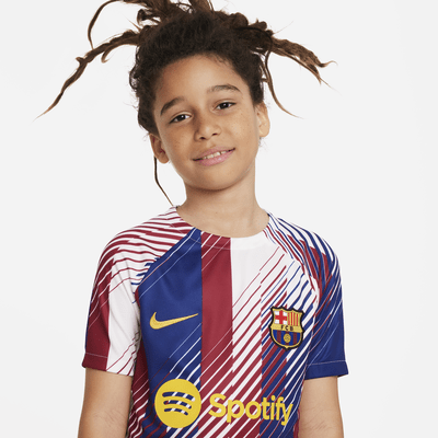 F.C. Barcelona Academy Pro Home/Away Older Kids' Nike Dri-FIT Pre-Match