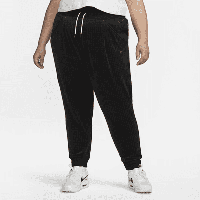 Pantalon jogger en velours - Noir - FEMME