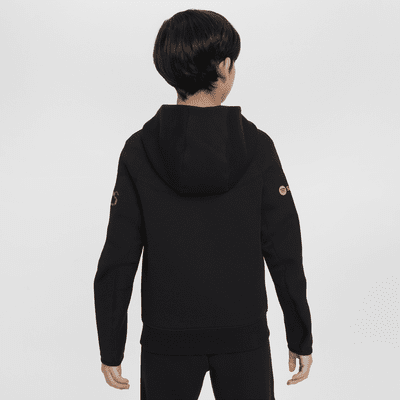 Felpa da calcio con cappuccio e zip a tutta lunghezza Nike FC Barcelona Tech Fleece – Ragazzo