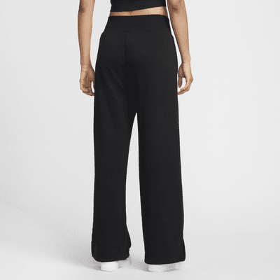 Nike Sportswear Phoenix Fleece Pants de entrenamiento de French Terry de tiro alto y de pierna ancha para mujer