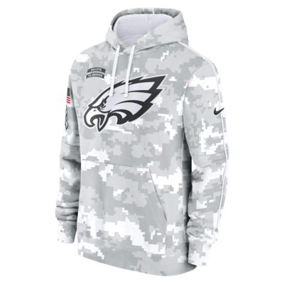 Sudadera con gorro sin cierre Nike de la NFL para hombre Philadelphia Eagles Salute to Service Primary Edge Club