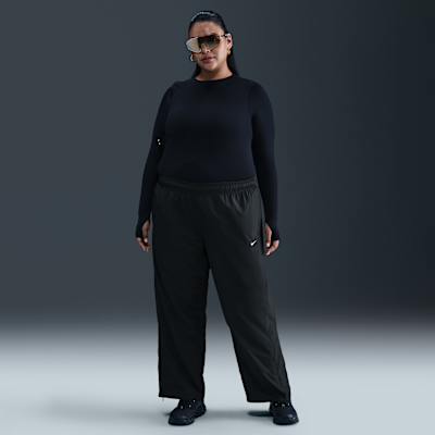 Pantalones de tiro medio con dobladillo abierto para mujer Nike Sportswear Classic (talla grande)