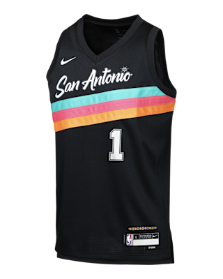 Детские джерси Victor Wembanyama San Antonio Spurs City Edition Big Kids' Nike NBA Swingman Jersey