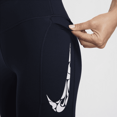 Leggings da running a 7/8 e vita media con tasche Nike Fast – Donna