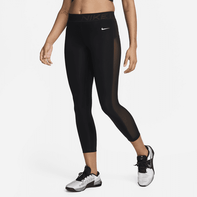 Leggings a 7/8 de cintura normal com painéis de malha Nike Pro para mulher. Nike  PT