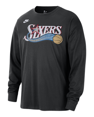 Мужская футболка Philadelphia 76ers Essentials Hardwood Classics Nike NBA Long-Sleeve