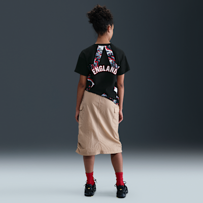 Playera de fútbol Nike Inglaterra Premium de portero para niños talla grande