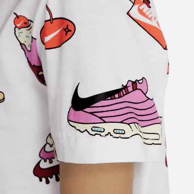 Playera con estampado Sole Food para niños de preescolar Nike