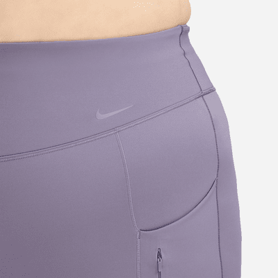 Legging 7/8 à taille haute et maintien supérieur avec poches Nike Go pour femme (grande taille)