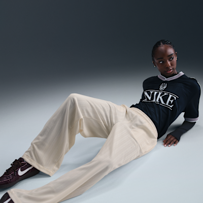 Nike Sportswear Women's Mid-Rise Loose Jacquard Striped Track Pants