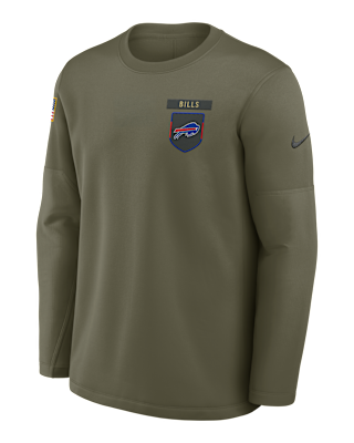 Мужские  Buffalo Bills Salute to Service Sideline Triumphant Win Coach Nike NFL Pullover Crew